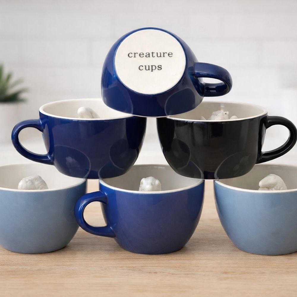 Whimsical Creature Cups-Ceramic Mugs (Set of 6)